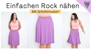 Einfachen Rock nähen mit Schnittmuster / DIY MODE &quot;Kya&quot;