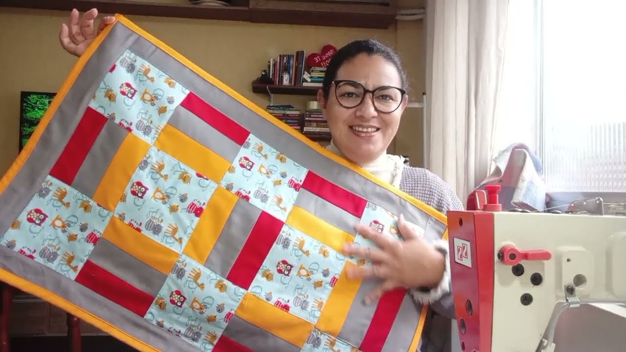 💫 Tapete com bloco em patchwork, lindo e fácil de fazer 🥰🧵🪡