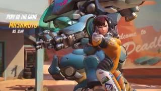 POTG D.Va sits on Bastion