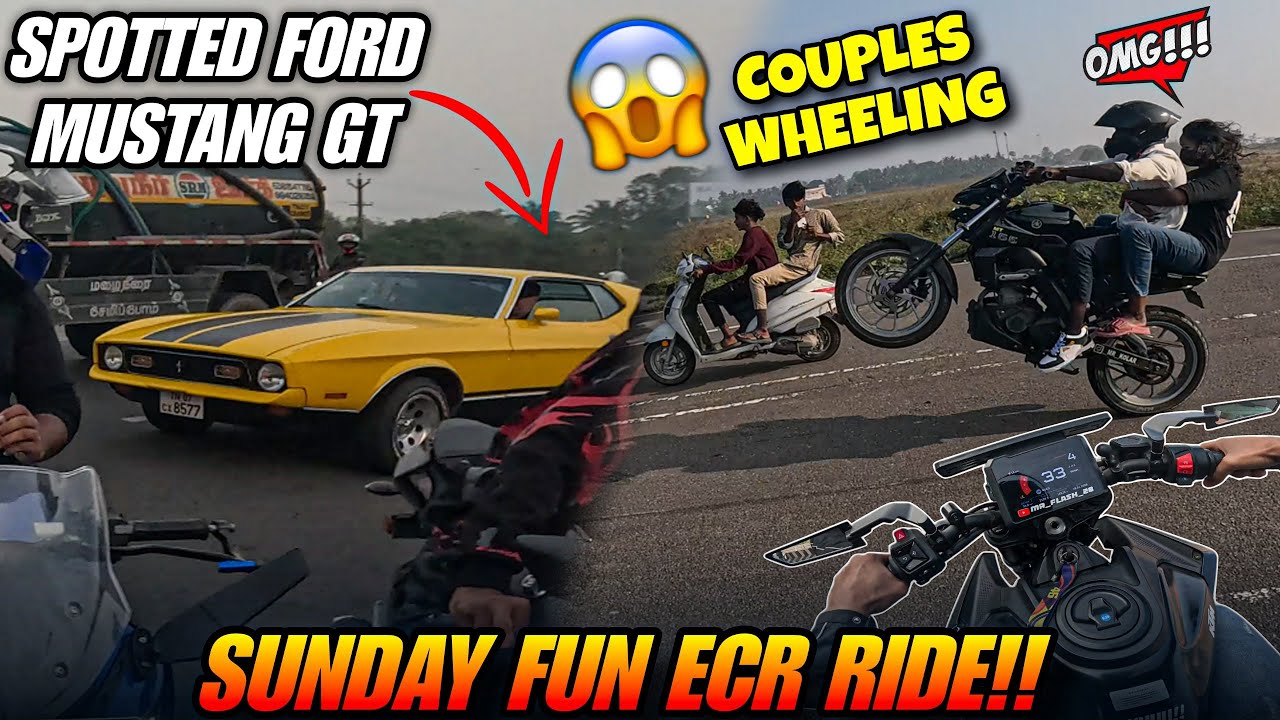 Couples Wheelie😱| Spotted Ford Mustang❤️‍🔥| ECR Ride😍| Vlog 95❤️