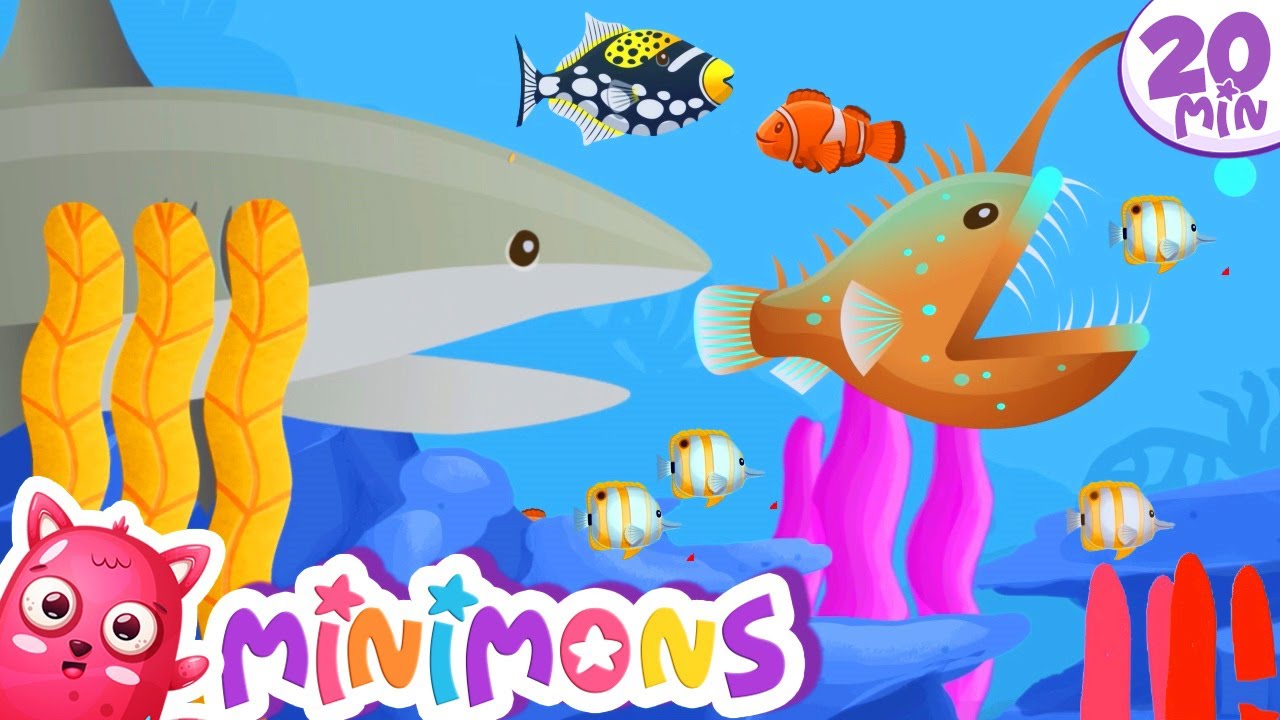 Dentro Il Mare Nuota Un Pesciolino + Altre Canzoni Per Bimbi 🤩 MiniMons