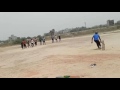 Tanuj pawar one handed six from leather ball