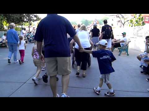 Warren and Timmy walking into ToonTown 2011