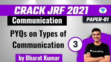 2:00 PM - Crack JRF 2021| Communication by Bharat Kumar | PYQs on Types of Communication