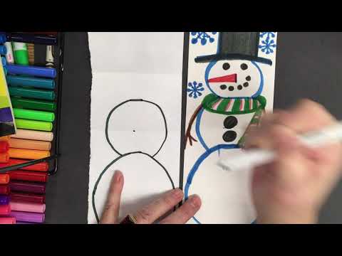 Draw a Snowman Using Measurements of 1/2 and 1/4