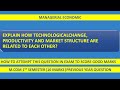⚙️Technological Change, Productivity, Market Structure - Their Relationship Explained |📝P.Y.Qs