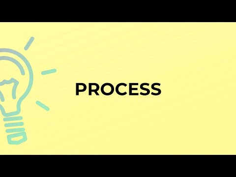 What is the meaning of the word PROCESS?