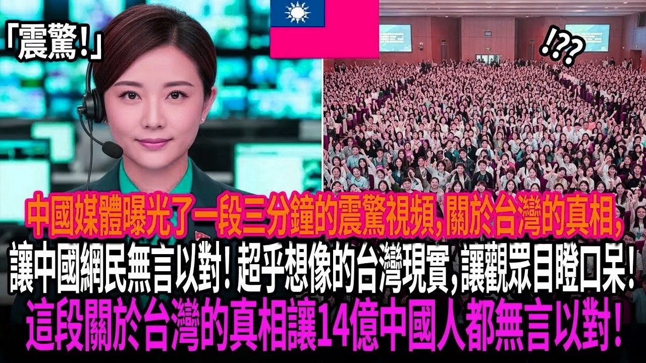 中國媒體曝光了三分鐘震驚的視頻，關於台灣，讓中國網民震驚！ 超乎想像的真相！   外國反應   世界反應   海外反應