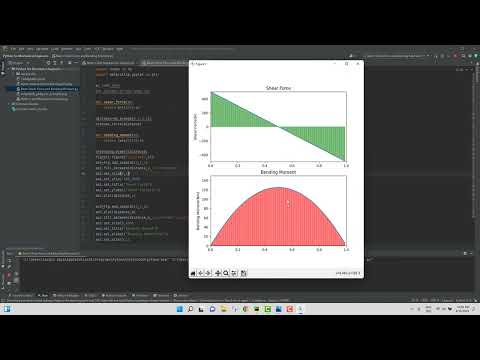Python Beam Shear Force and Bending Moment #python #pythonprogramming  #engineering