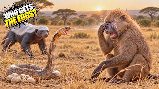 Honey Badger vs Spitting Cobra & Baboon : Who Gets the Eggs | Wildlife Documentary