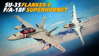 F/A18F Superhornet Vs Su35 FlankerE Dogfight | Digital Combat Simulator | DCS |