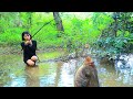 Fishing Video. Amazing Big Fishing Girl With Snail