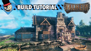 Valheim - How to Build a House - Gothic, Victorian Mansion with a Pool