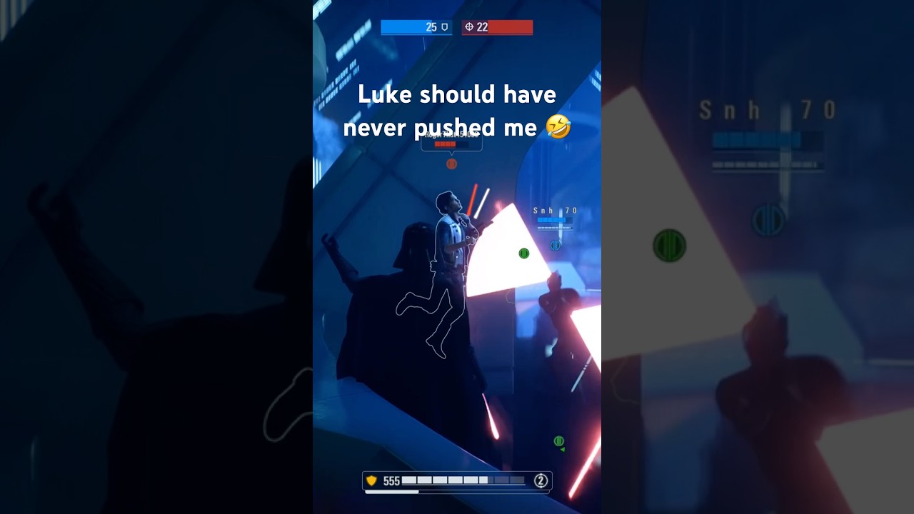 It’s Luke’s fault 🤣 #starwars #gaming #darthvader #shorts