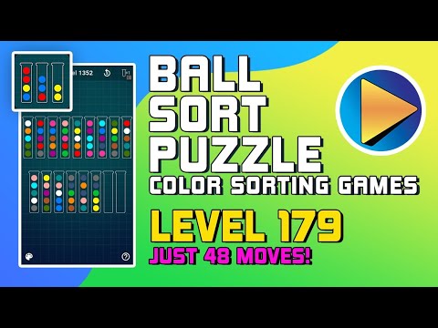 Ball Sort Puzzle - Color Sorting Games Level 179 Walkthrough [48 Moves!]