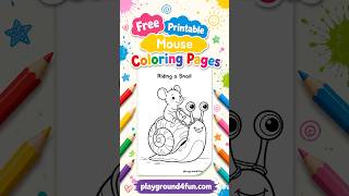 Free Mouse Coloring Pages