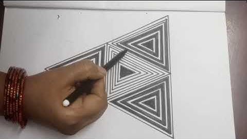 Spirograph Drawing | How to Draw Geometric Triangle Art | Optical illusion | Very Easy 3D Drawing