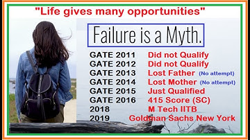 Life gives many Opportunities | Failure is a myth | Motivation for GATE 2021 | Inspirational