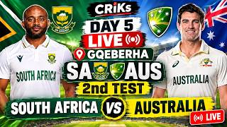 🔴LIVE: Australia Vs South Africa 2nd Test | SA vs AUS 2nd Test Day 5 Live Audio Commentary by CRIKs