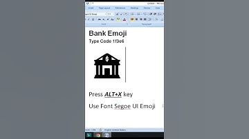 Bank Emoji in MS Word #computerthecourse #shorts #reels #excel