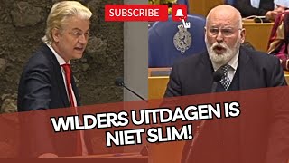 Wilders zet ZEURENDE Timmermans op zijn PLEK! Wilders uitdagen is NIET SLIM!