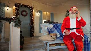 Joyous Santa Claus speaking by phone screenshot 4