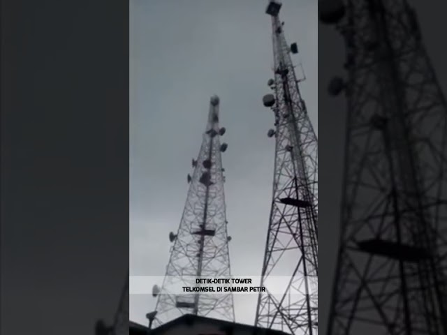 ⏯55 nger!!kejadian tower telkomsel di sambar petir u0026 r060h class=