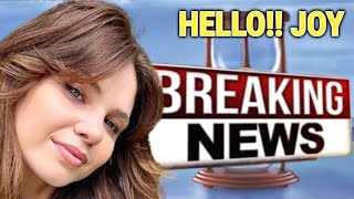 Days of our lives spoilers: SHOCKING NEWS - AlexAnn Hopkins as Joy shock fans DOOL