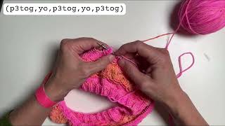 P3tog Bind off for Sharon of Green Cables Pattern