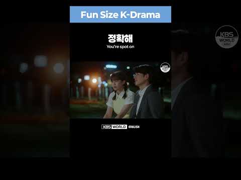[Fun Size K-Drama] How to <strong>say</strong> &amp;<strong>quot</strong>;You’re spot on.&amp;<strong>quot</strong>; in Korean?
