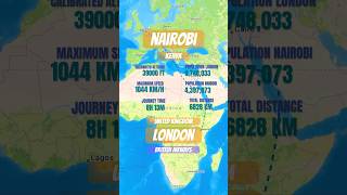 Nairobi To London -British Airways flight path #geography #kenya #map