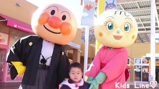 ポップコーン屋さん体験 in アンパンマンこどもミュージアム おでかけ こうくん4歳