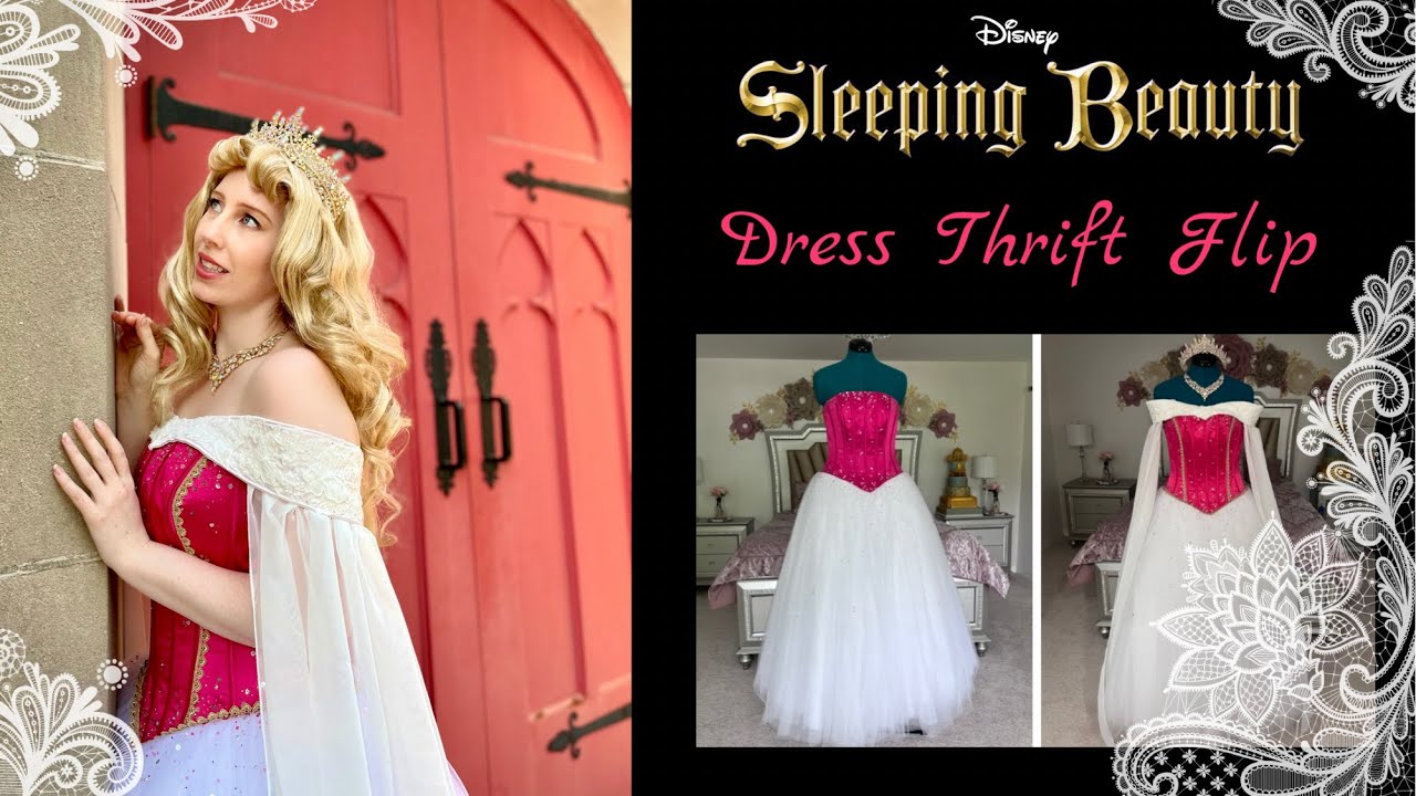 Sleeping Beauty Dress Thrift Flip ~ DIY Aurora Cosplay Ballgown