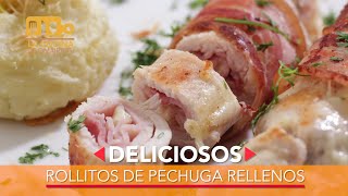 ROLLITOS DE PECHUGA RELLENOS- delicious stuffed breast rolls