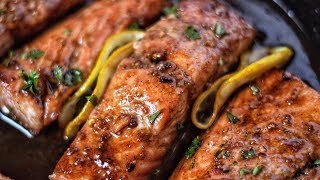 EASY BROWNED BUTTER TERIYAKI SALMON RECIPE | THE BEST SALMON EVER!