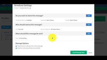 How to Schedule a Broadcast Message in Aweber