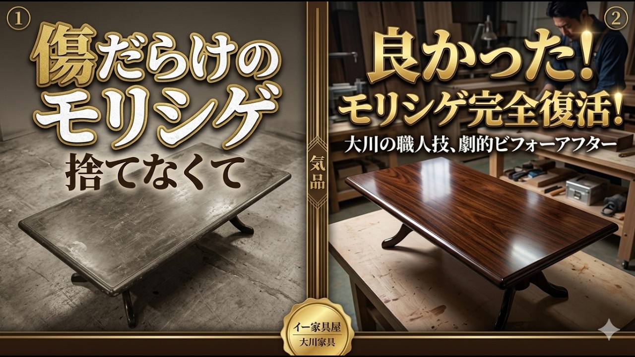 GMHK628○モリシゲ / MORISHIGE レクト センターテーブル リビ 捨てなくて良かった」捨てかけたモリシゲのセンターテーブルが完全復活