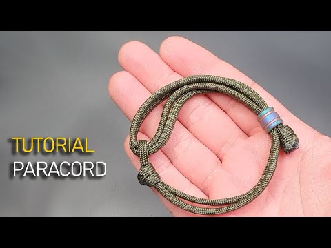 How to make an easy paracord bracelet, with two knots and a piece of  titanium 