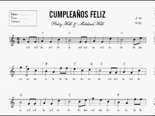 LECCIÓN 23 - PARTITURA CUMPLEAÑOS FELIZ | CURSO DE PIANO EN DVD | MUSIC  SHEET - YouTube
