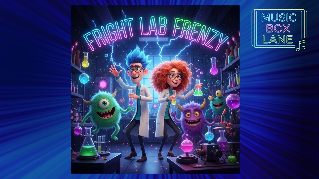 Fright Lab Frenzy (Official Music Video) | Music Box Lane | Mad Scientist Halloween Song for Kids