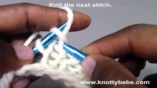 Yarnover Method Closing the Gap Knit Side