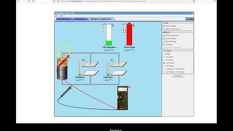 Capacitors: Parallel circuits (PhET simulator)