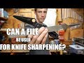 WEIRD KNIFE SHARPENING METHOD. Can you sharpen a knife on a file?