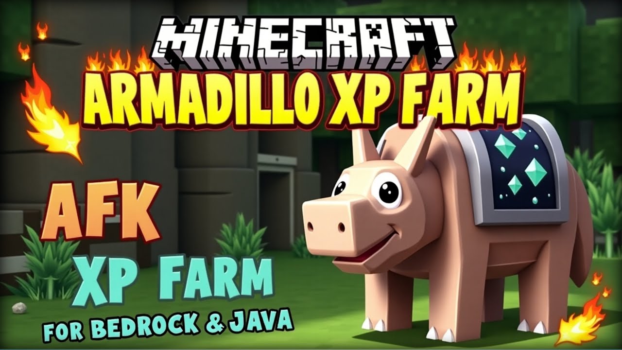 Minecraft Armadillo XP Farm 1.21🔥AFK XP Farm for Bedrock & Java ...
