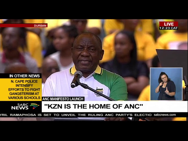 ANC President Ramaphosa speech for ANC 2019 manifesto launch
