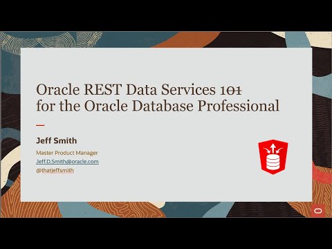 Oracle REST Data Services 101