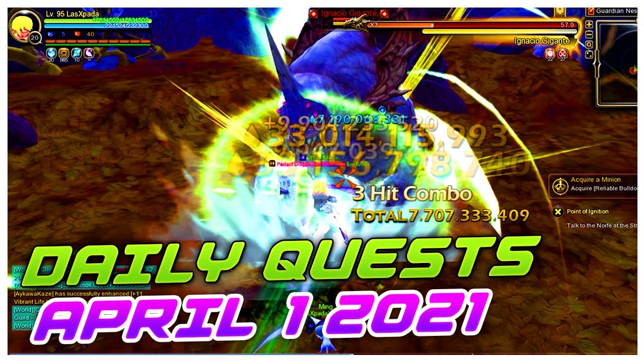 Daily Quests April 1 2021 Dragon Nest SEA