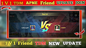 How To Play 1vs1 TDM Match In Battlegrounds Mobile India || How To Play TDM 1vs1 In BGMI