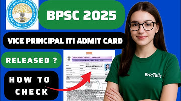 bpsc vp iti admit card | bpsc vice principal iti hall ticket