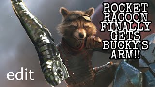 Rocket Racoon finally gets Bucky's arm